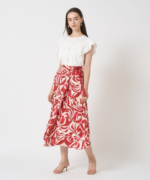 【美品】ANAYI リーフレースタイトスカート 34 ANAYI（アナイ）の「リーフレースタイトスカート（スカート