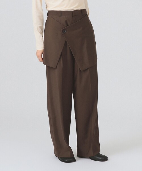 Ray BEAMS（レイビームス）の「フロント ラップ ワイド パンツ（その他パンツ・レディース・シルバー/ダークブラウン・0/1）」の15枚目の写真