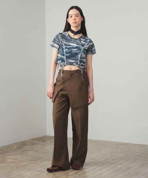 Ray BEAMS（レイビームス）の「フロント ラップ ワイド パンツ（その他パンツ・レディース・シルバー/ダークブラウン・0/1）」の17枚目の写真