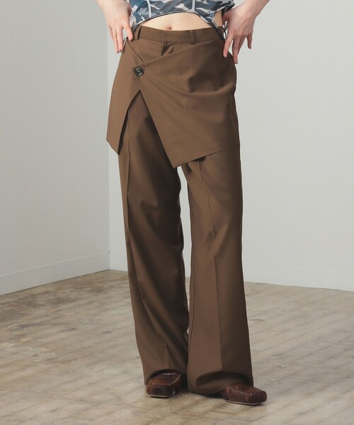 Ray BEAMS（レイビームス）の「フロント ラップ ワイド パンツ（その他パンツ・レディース・シルバー/ダークブラウン・0/1）」の19枚目の写真