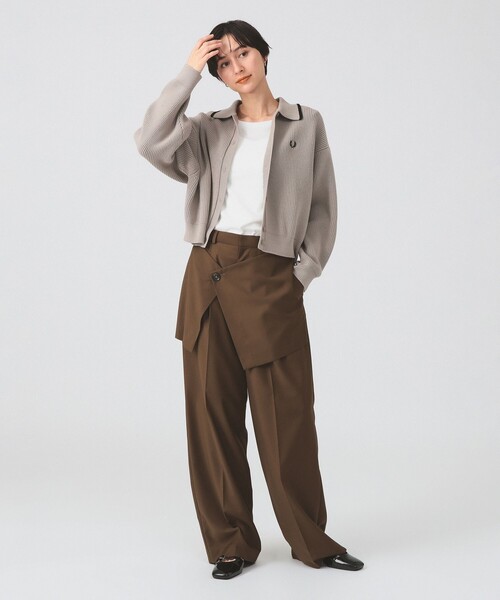 Ray BEAMS（レイビームス）の「フロント ラップ ワイド パンツ（その他パンツ・レディース・シルバー/ダークブラウン・0/1）」の21枚目の写真