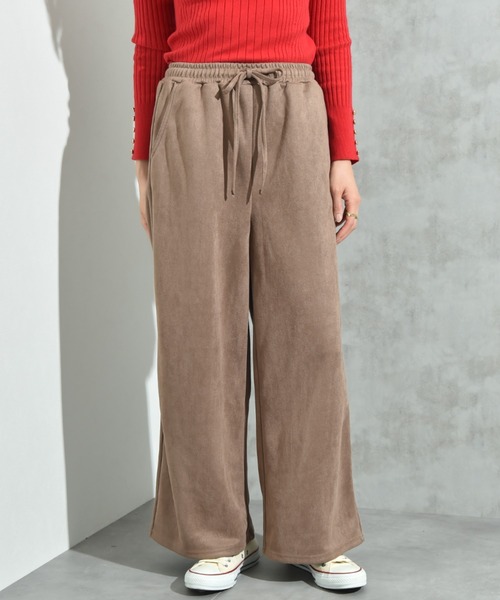 INTERPLANET（インタープラネット）の「スエードポンチウエストゴムワイドパンツ（その他パンツ・レディース・ブラック/グレー/モカ・FREE）」の14枚目の写真