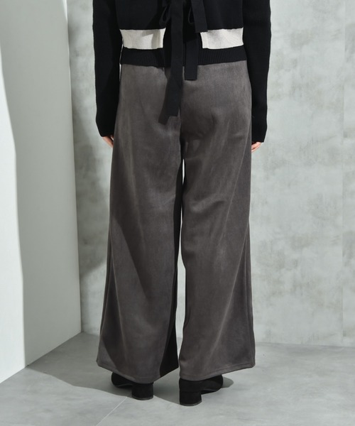 INTERPLANET（インタープラネット）の「スエードポンチウエストゴムワイドパンツ（その他パンツ・レディース・ブラック/グレー/モカ・FREE）」の6枚目の写真