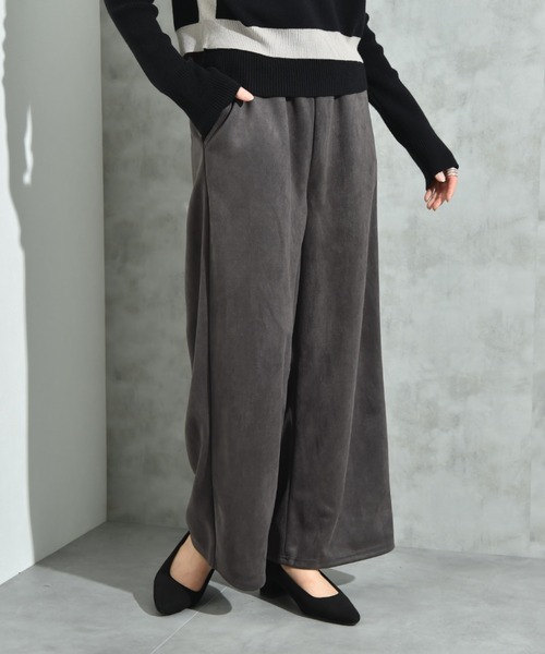 INTERPLANET（インタープラネット）の「スエードポンチウエストゴムワイドパンツ（その他パンツ・レディース・ブラック/グレー/モカ・FREE）」の18枚目の写真