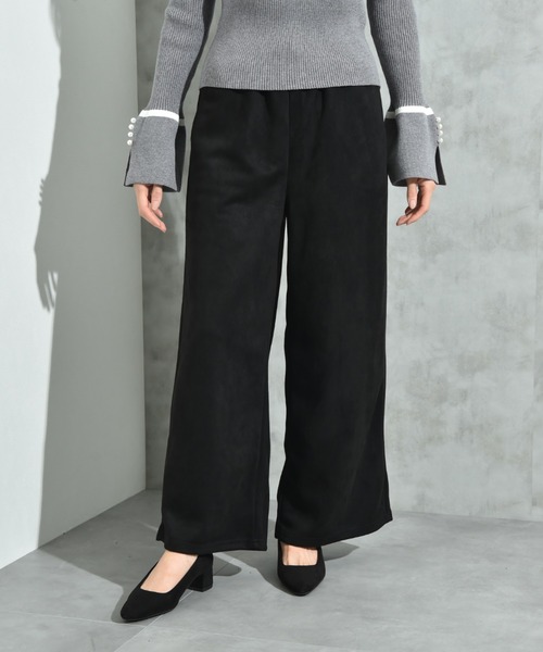 INTERPLANET（インタープラネット）の「スエードポンチウエストゴムワイドパンツ（その他パンツ・レディース・ブラック/グレー/モカ・FREE）」の22枚目の写真
