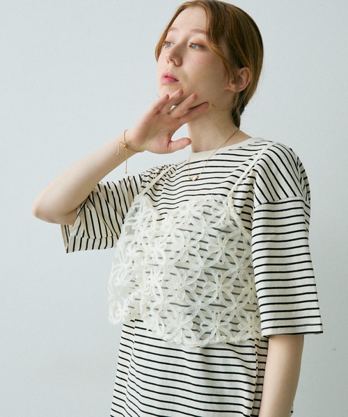 Crisp（クリスプ）の「フラワーシアーレースキャミ（キャミソール・レディース・ブラック/アイボリー・FREE）」の20枚目の写真