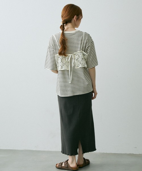 Crisp（クリスプ）の「フラワーシアーレースキャミ（キャミソール・レディース・ブラック/アイボリー・FREE）」の22枚目の写真