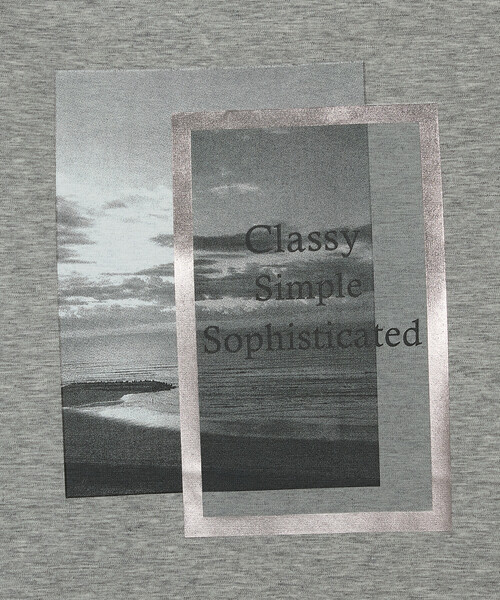 COMME CA（コムサ）の「スーピマコットンポンチ フォトTシャツ（Tシャツ/カットソー・レディース・ネイビー/ホワイト/グレイッシュベージュ/ブラウン・9号/11号）」の22枚目の写真