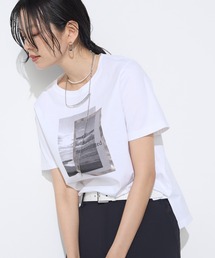 COMME CA | スーピマコットンポンチ フォトTシャツ(Tシャツ/カットソー)