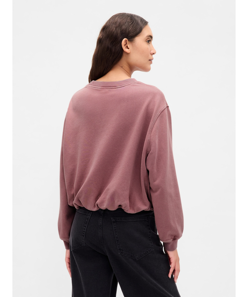 GAP(ギャップ)の「ヘビーウェイト フレンチテリー バブルヘム スウェットシャツ(スウェット・レディース・ブラック/ピンク/オフホワイト・XS/S/M/L/XL/XXS)」の6枚目の写真