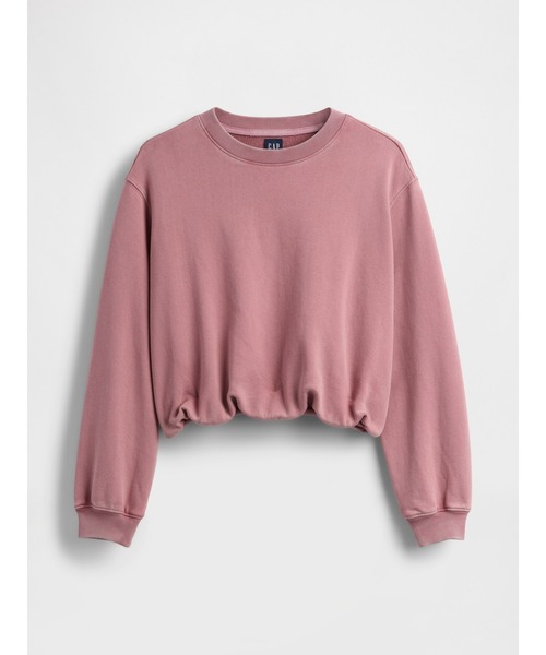 GAP(ギャップ)の「ヘビーウェイト フレンチテリー バブルヘム スウェットシャツ(スウェット・レディース・ブラック/ピンク/オフホワイト・XS/S/M/L/XL/XXS)」の4枚目の写真