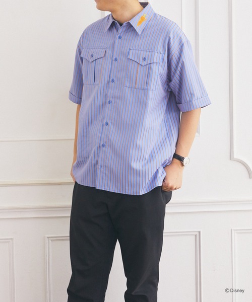 Disney(ディズニー)の「ズートピア/ジュディ/ストライプシャツ(シャツ/ブラウス・メンズ・ブルー・FREE)」の1枚目の写真