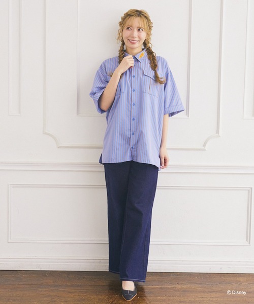 Disney(ディズニー)の「ズートピア/ジュディ/ストライプシャツ(シャツ/ブラウス・メンズ・ブルー・FREE)」の4枚目の写真
