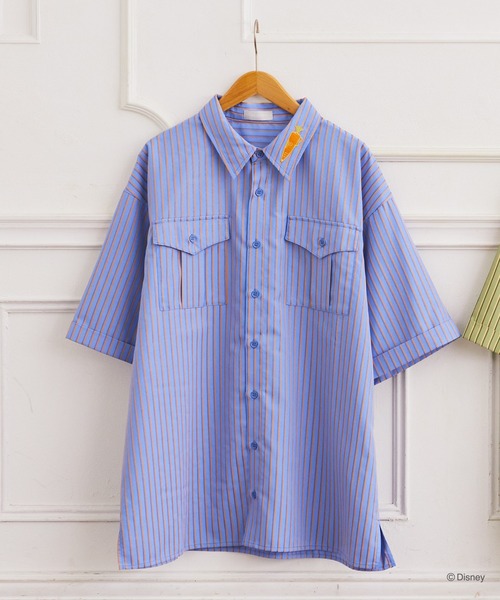 Disney(ディズニー)の「ズートピア/ジュディ/ストライプシャツ(シャツ/ブラウス・メンズ・ブルー・FREE)」の14枚目の写真