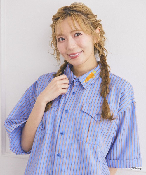 Disney(ディズニー)の「ズートピア/ジュディ/ストライプシャツ(シャツ/ブラウス・メンズ・ブルー・FREE)」の8枚目の写真