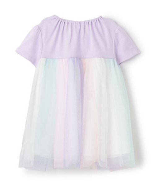 baby cheer（ベイビーチアー）の「アイス衿チュールチュニック（チュニック・キッズ・ピンク/ラベンダー・120cm/110cm/100cm/90cm/80ｃｍ）」の4枚目の写真