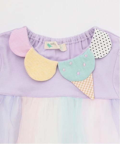 baby cheer（ベイビーチアー）の「アイス衿チュールチュニック（チュニック・キッズ・ピンク/ラベンダー・120cm/110cm/100cm/90cm/80ｃｍ）」の5枚目の写真