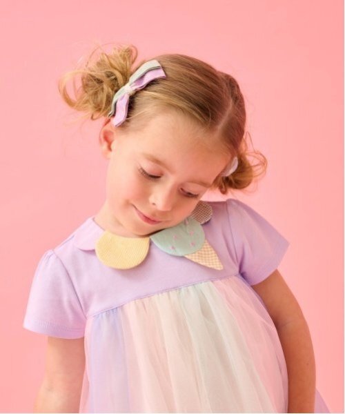 baby cheer（ベイビーチアー）の「アイス衿チュールチュニック（チュニック・キッズ・ピンク/ラベンダー・120cm/110cm/100cm/90cm/80ｃｍ）」の12枚目の写真