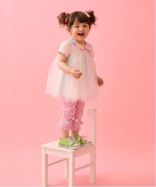 baby cheer（ベイビーチアー）の「アイス衿チュールチュニック（チュニック・キッズ・ピンク/ラベンダー・120cm/110cm/100cm/90cm/80ｃｍ）」の14枚目の写真