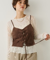 Unitage（ユニテージ）の「フェイクスウェードキャミビスチェ（キャミソール・レディース）」