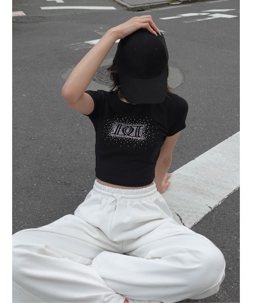 ダーリッチ シャイニーDDロゴコンパクトTシャツ ホワイト シャイニーDDロゴコンパクトTシャツ(Tシャツ/カットソー