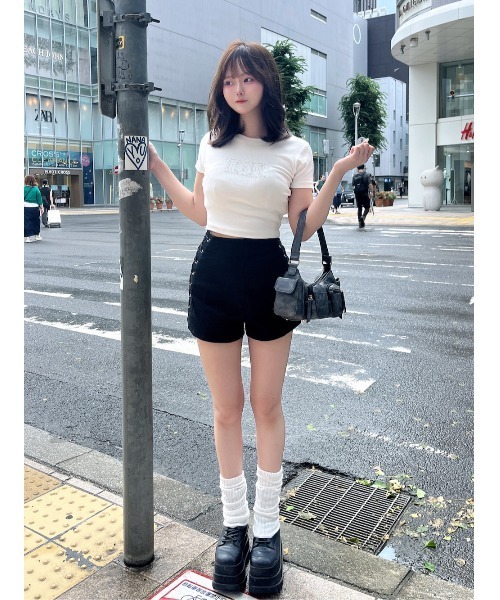 新品タグ付 ダーリッチ シャイニーDDロゴコンパクトTシャツ ブラック シャイニーDDロゴコンパクトTシャツ（Tシャツ/カットソー