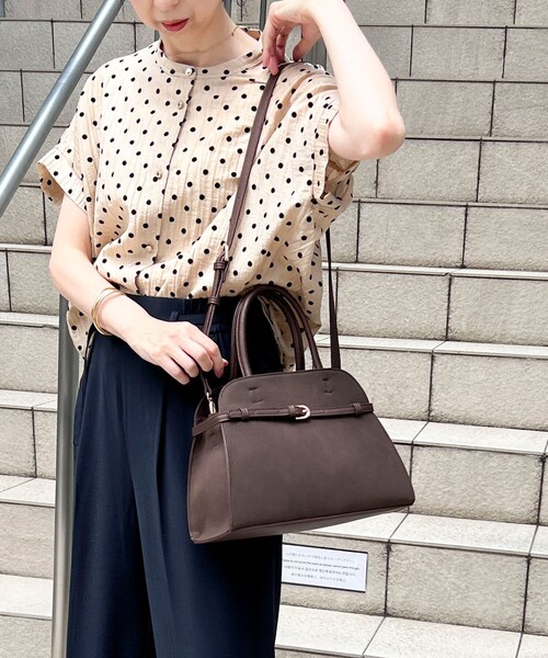 MICO COULIER（ミコクリエ）の「軽量ベルテッド2ＷAYトートバッグ（トートバッグ・レディース・ブラック/ダークブラウン・FREE）」の20枚目の写真