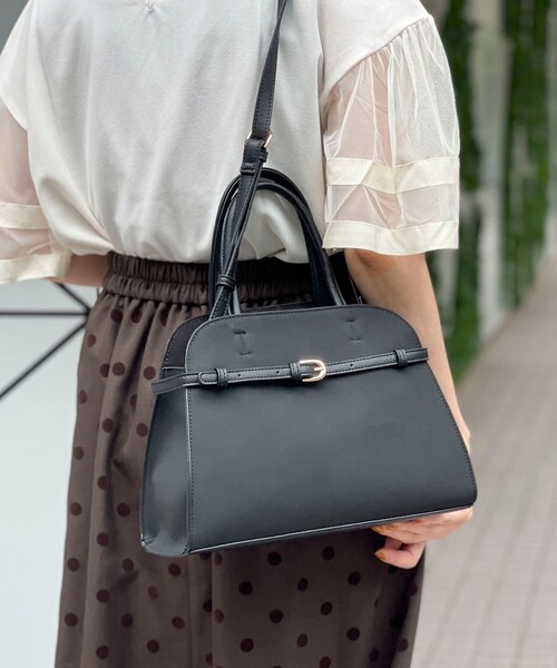 MICO COULIER（ミコクリエ）の「軽量ベルテッド2ＷAYトートバッグ（トートバッグ・レディース・ブラック/ダークブラウン・FREE）」の14枚目の写真