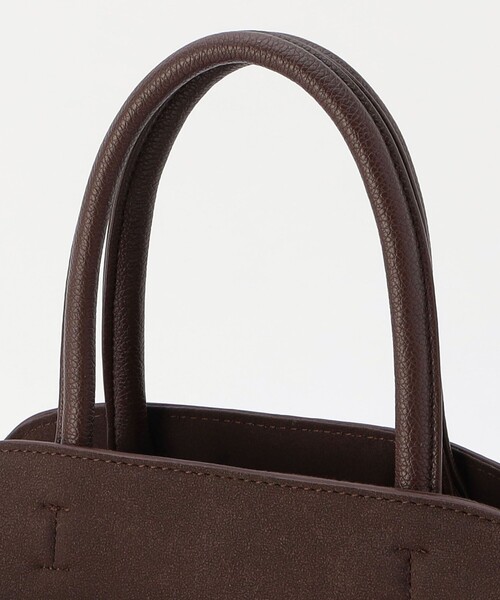 MICO COULIER（ミコクリエ）の「軽量ベルテッド2ＷAYトートバッグ（トートバッグ・レディース・ブラック/ダークブラウン・FREE）」の9枚目の写真