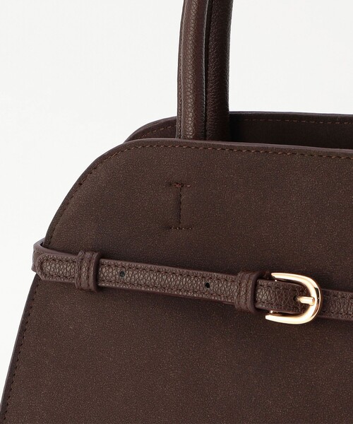 MICO COULIER（ミコクリエ）の「軽量ベルテッド2ＷAYトートバッグ（トートバッグ・レディース・ブラック/ダークブラウン・FREE）」の7枚目の写真