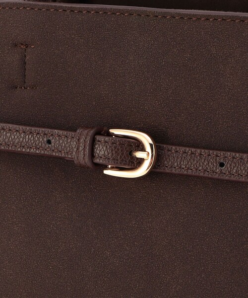 MICO COULIER（ミコクリエ）の「軽量ベルテッド2ＷAYトートバッグ（トートバッグ・レディース・ブラック/ダークブラウン・FREE）」の5枚目の写真