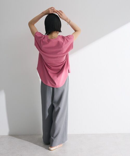 Green Parks(グリーンパークス)の「麻調ウエストギャザーフレアワイドパンツ(その他パンツ・レディース・ブラウン/グリーン/ブラック/杢グレー・FREE)」の8枚目の写真