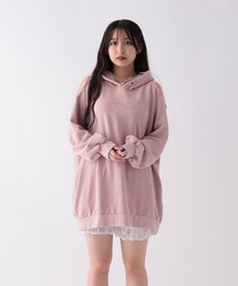 repipi armario | カタアキフードミニワンピース(ワンピース)