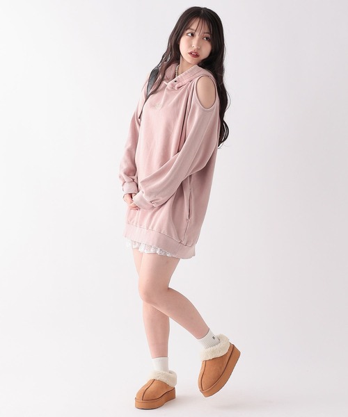 repipi armario（レピピ アルマリオ）の「カタアキフードミニワンピース（ワンピース・キッズ・ブラック系その他/ピンク系その他/ブラック・LARGE/MEDIUM/SMALL）」の9枚目の写真