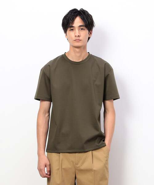 COMME CA ISM(コムサイズム)の「「MADE IN JAPAN」 シルキーポンチ Tシャツ(Tシャツ/カットソー・メンズ・ホワイト/ベージュ/カーキ・M/L)」の1枚目の写真