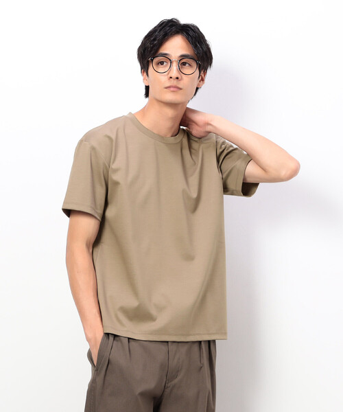 COMME CA ISM(コムサイズム)の「「MADE IN JAPAN」 シルキーポンチ Tシャツ(Tシャツ/カットソー・メンズ・ホワイト/ベージュ/カーキ・M/L)」の8枚目の写真