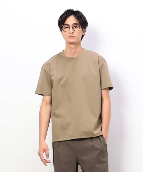 COMME CA ISM(コムサイズム)の「「MADE IN JAPAN」 シルキーポンチ Tシャツ(Tシャツ/カットソー・メンズ・ホワイト/ベージュ/カーキ・M/L)」の6枚目の写真