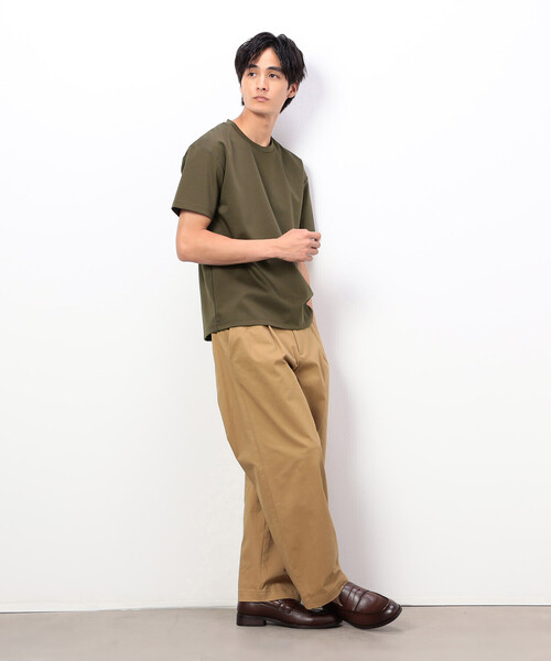 COMME CA ISM(コムサイズム)の「「MADE IN JAPAN」 シルキーポンチ Tシャツ(Tシャツ/カットソー・メンズ・ホワイト/ベージュ/カーキ・M/L)」の7枚目の写真