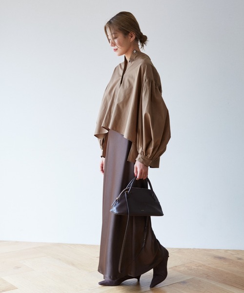 LE PHIL(ルフィル)の「◆ショートタイプライターブラウス(シャツ/ブラウス・レディース・ブルー/ホワイト/ブラウン/ブルー系その他2・F)」の7枚目の写真