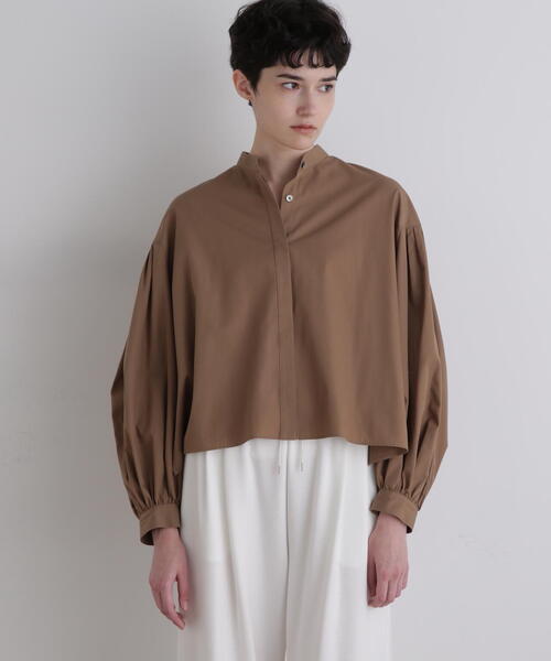 LE PHIL(ルフィル)の「◆ショートタイプライターブラウス(シャツ/ブラウス・レディース・ブルー/ホワイト/ブラウン/ブルー系その他2・F)」の10枚目の写真