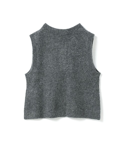 mizuiroind（ミズイロインド）の「mizuiro ind ブークレクルーネックベスト（ベスト・レディース・ブラック/チャコールグレー/オフホワイト・FREE）」の18枚目の写真
