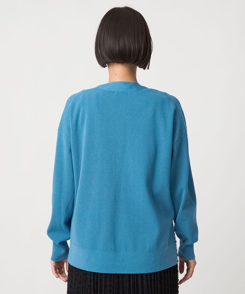 今期商品　新品BELPER パフニットカーディガン green label relaxing カーディガン パフ シアー ニット