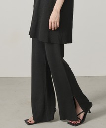 メゾンドドルチェ　美脚スリットパンツ【black】 SALE】Side Line Sheer Pants
