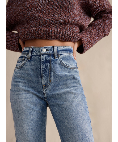 Banana Republic(バナナリパブリック)の「ハイライズ スリム ブーツカットジーンズ(デニムパンツ・レディース・インディゴブルー/ライトインディゴブルー・6/4/2/0/00)」の10枚目の写真