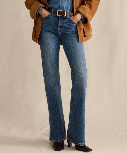 Banana Republic(バナナリパブリック)の「ハイライズ スリム ブーツカットジーンズ(デニムパンツ・レディース・インディゴブルー/ライトインディゴブルー・6/4/2/0/00)」の2枚目の写真