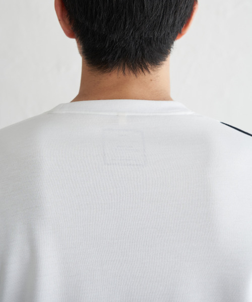 ikka(イッカ)の「【芸能人着用】ブロックスチェックスエード切り替えロンT【親子コーデ】(Tシャツ/カットソー・メンズ・ネイビー/ホワイト/グリーン/ブラウン・M/L/XL/S)」の5枚目の写真
