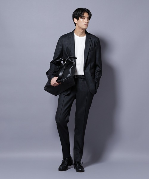 NANO universe(ナノユニバース)の「「N JACKET PREMIUM」ウールデニムジャケット/STRETCH(セットアップ可)(テーラードジャケット・メンズ・ブラック/ネイビー・S/L/M)」の6枚目の写真