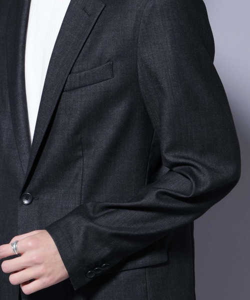 NANO universe(ナノユニバース)の「「N JACKET PREMIUM」ウールデニムジャケット/STRETCH(セットアップ可)(テーラードジャケット・メンズ・ブラック/ネイビー・S/L/M)」の21枚目の写真