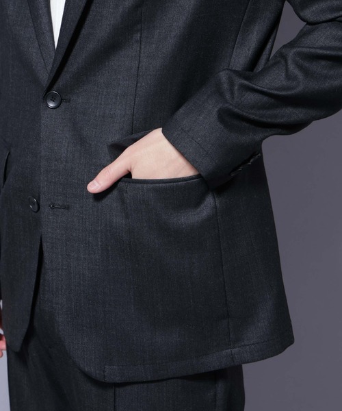 NANO universe(ナノユニバース)の「「N JACKET PREMIUM」ウールデニムジャケット/STRETCH(セットアップ可)(テーラードジャケット・メンズ・ブラック/ネイビー・S/L/M)」の22枚目の写真