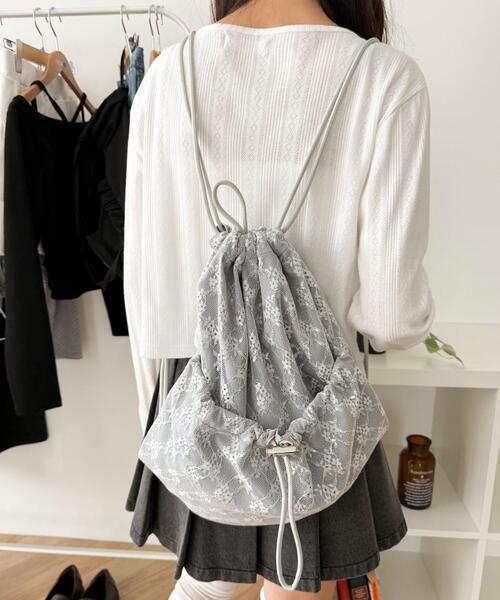 WEGO（ウィゴー）の「WEGO/ドローコードポケットナップサック（バックパック/リュック・レディース・その他1/その他2/その他3・FREE）」の10枚目の写真